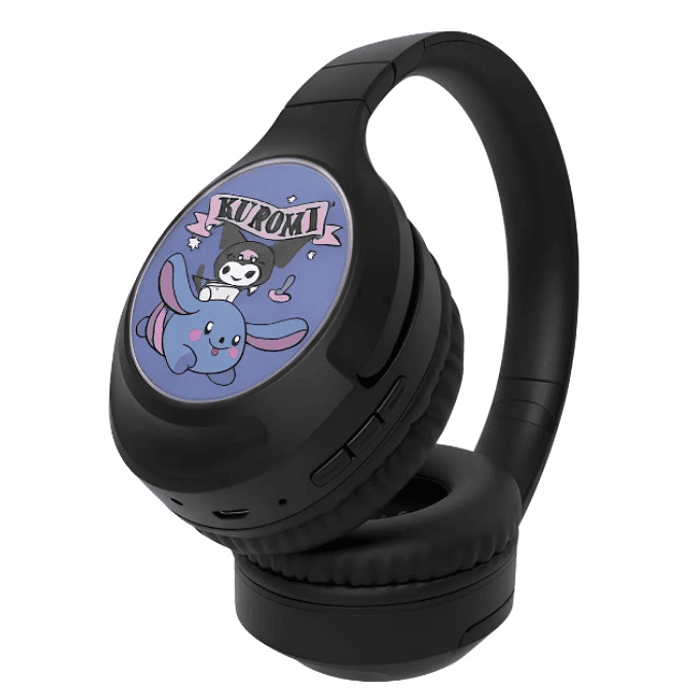 Audífonos Kuromi Bluetooth On Ear Con Diseños Intercambiable bluetooth 20