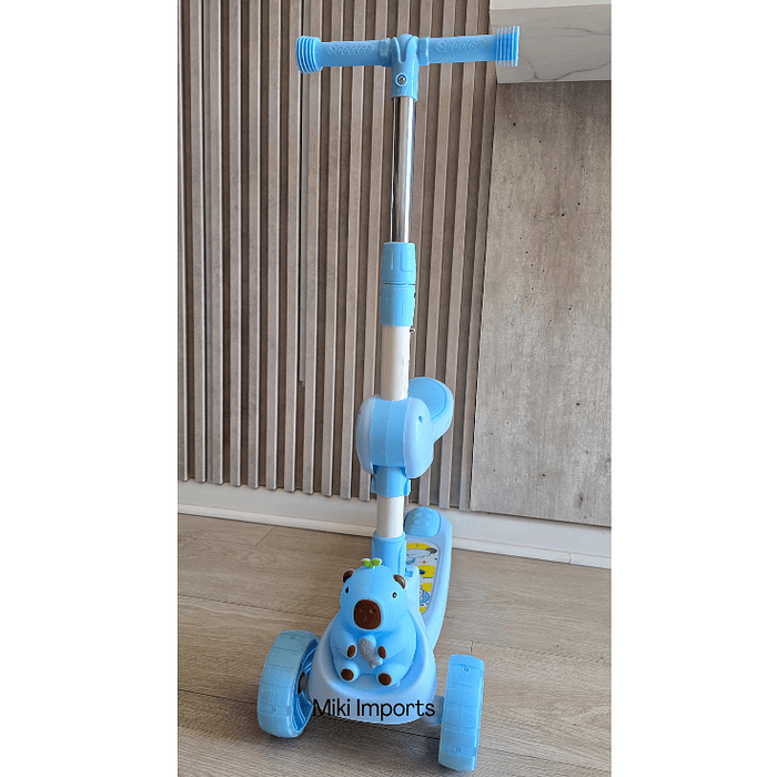 Scooter Capibara Con Asiento Para Niños Con Luces 2
