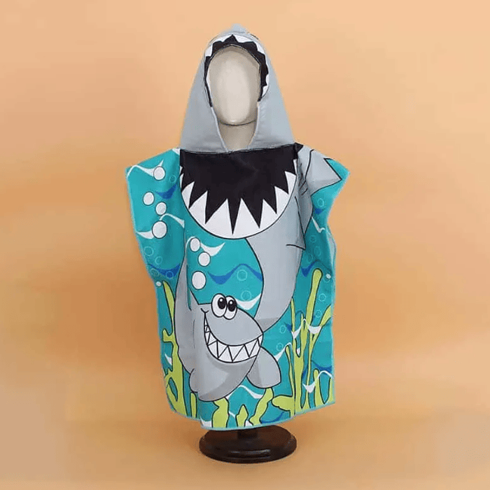 Toalla De Microfibra Para Niños Con Capucha Tipo Poncho 3