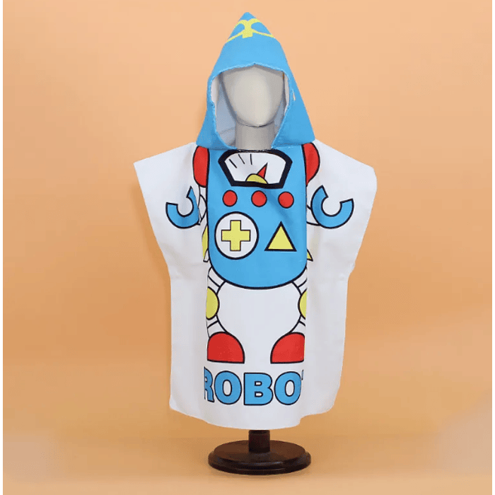 Toalla De Microfibra Para Niños Con Capucha Tipo Poncho 4