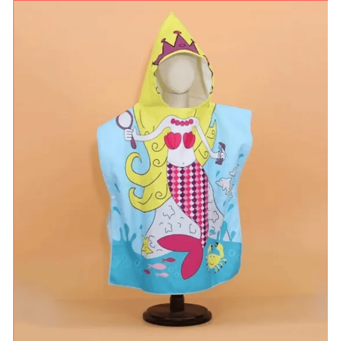 Toalla De Microfibra Para Niños Con Capucha Tipo Poncho 5