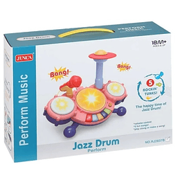 Bateria Musical Interactiva  Jazz Drum con micrófono Bebe VARIOS COLORES