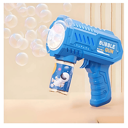 Pistola Burbujas Burbujero Automático Pilas Niños con luz VARIOS COLORES