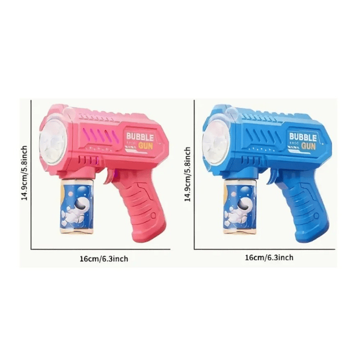 Pistola Burbujas Burbujero Automático Pilas Niños con luz VARIOS COLORES 2