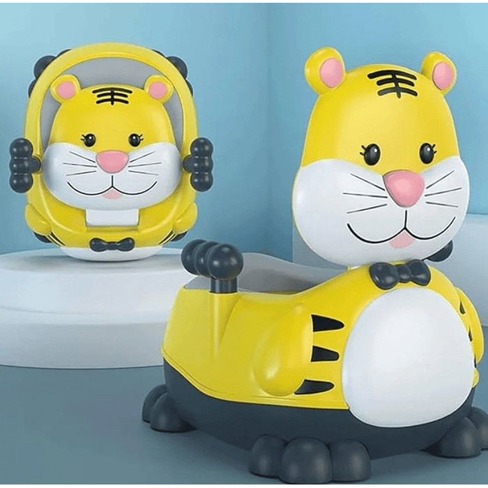 Pelela Niños 2 En 1 Con Sonidos Y Tapa Animales Wc AMARILLO 4