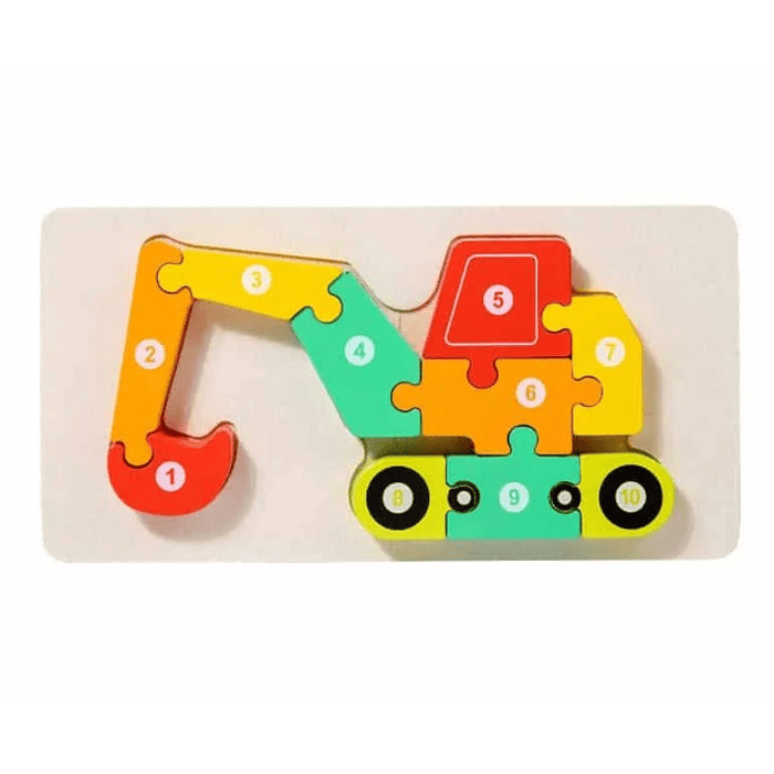 Rompecabezas de madera para niños de Auto VARIAS FORMAS 11