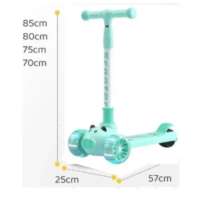 Scooter Monopatín 3 Ruedas cerdito Ajustable Con Ruedas Luces VARIOS COLORES 8