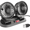 Ventilador Doble Usb Auto Casa Oficina 360° Rotación 4