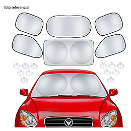 Kit Parasol Tapa Sol De 6 Piezas Para Auto Con Estuche