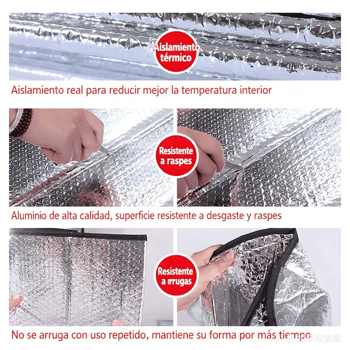 Protector Solar Parabrisa Sombrilla Tapa Sol Auto 140x70 Cm 5