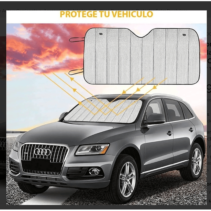 Protector Solar Parabrisa Sombrilla Tapa Sol Auto 140x70 Cm 6