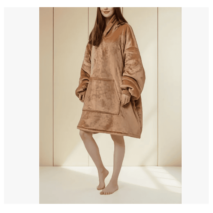 Poleron Felpa Con Capucha Manta Polar Bata Frazada Multicolor 11