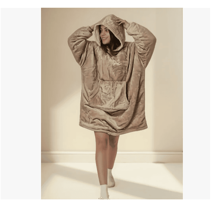 Poleron Felpa Con Capucha Manta Polar Bata Frazada Multicolor 12