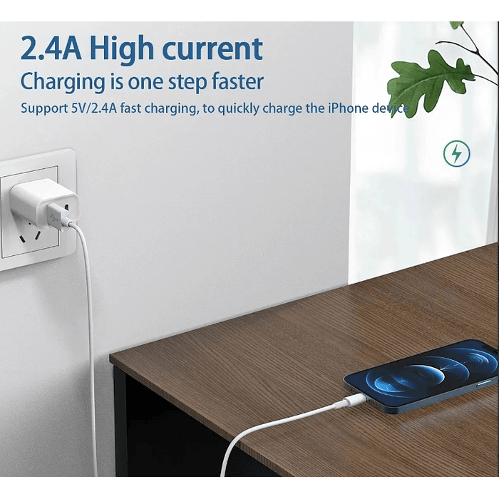 Cable Para Apple iPhone Lightning A Tipo C Rápido 2 Metros 3