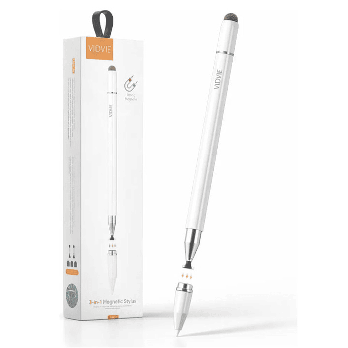 Lapiz Capacitivo 3 En 1 Magnetico Stylus Universal Blanco 1