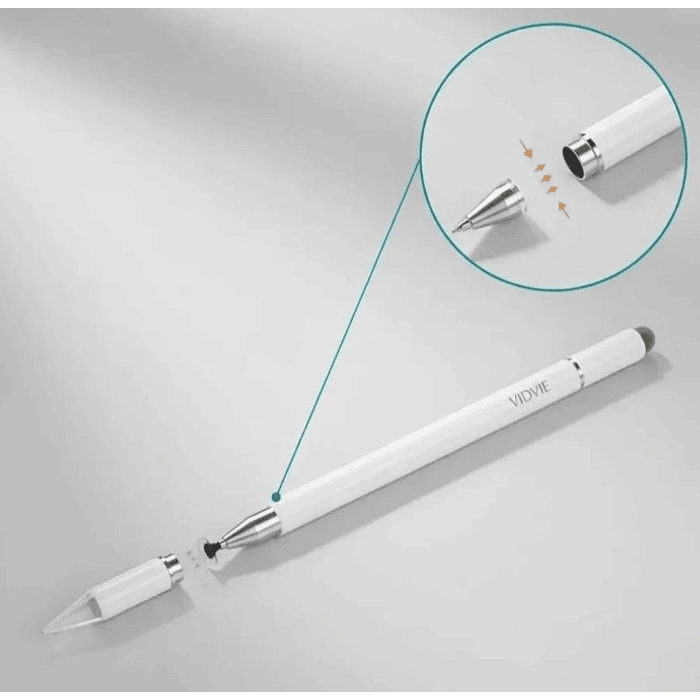 Lapiz Capacitivo 3 En 1 Magnetico Stylus Universal Blanco 2