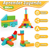 Juego De Bloques De Construcción Madera Niños Regalos 100 piezas 6