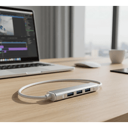 Hub Usb 3.0 Y 2.0 4 Puertos De Aluminio, Velocidad 5gbps