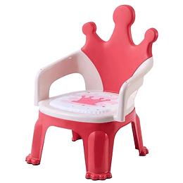 Silla Para Comer Portátil De Bebé Niños 2 En 1 Con Corona ROSA
