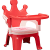 Silla Para Comer Portátil De Bebé Niños 2 En 1 Con Corona ROSA 3