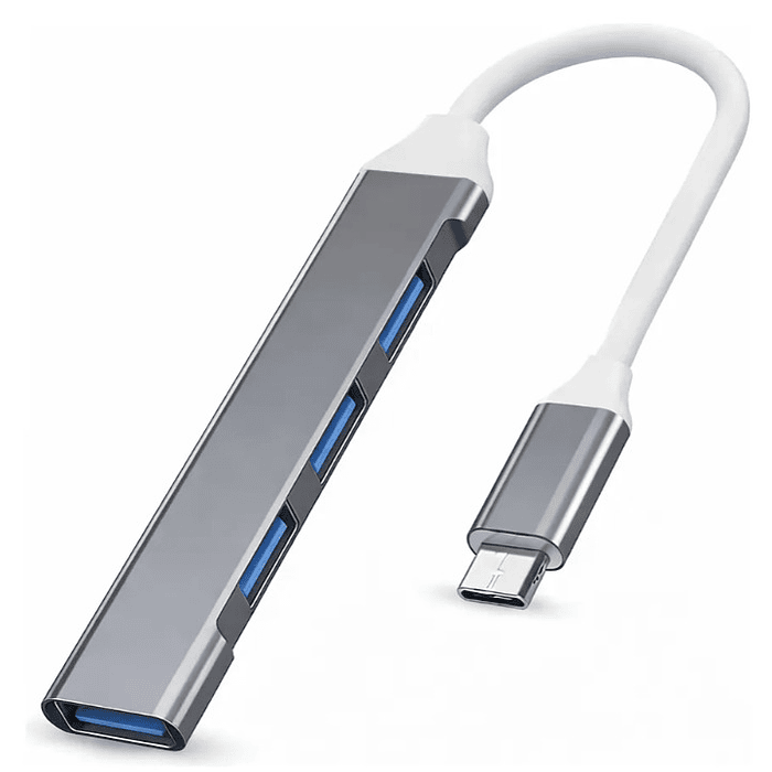 Hub Usb Tipo C 4 Puertos 3.0 Adaptador Multipuerto Compatible Con Macbook  Pc celular 1