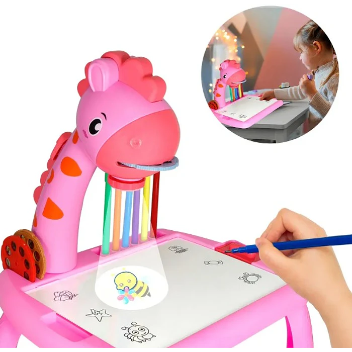 Mini Proyector Mesa De Dibujo Para Niños Jirafa Juguete Didáctico 1