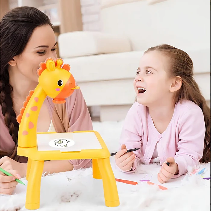 Mini Proyector Mesa De Dibujo Para Niños Jirafa Juguete Didáctico 4