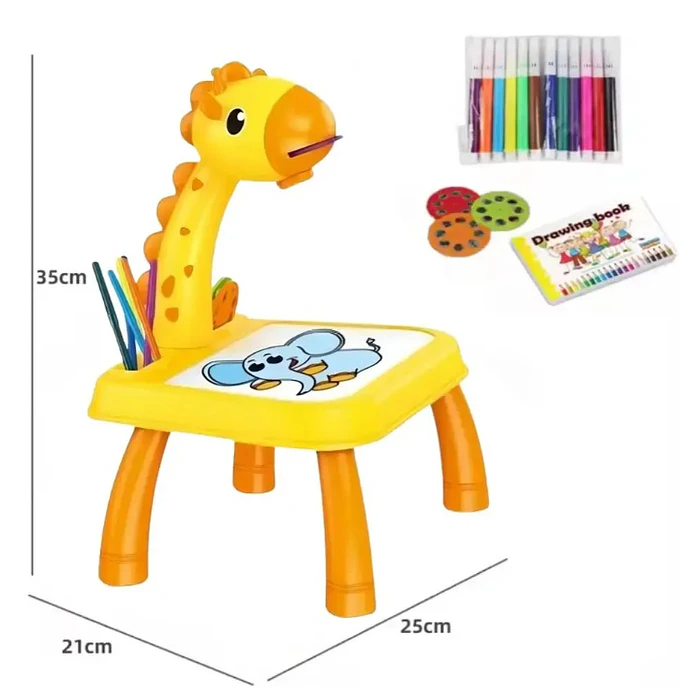 Mini Proyector Mesa De Dibujo Para Niños Jirafa Juguete Didáctico 6