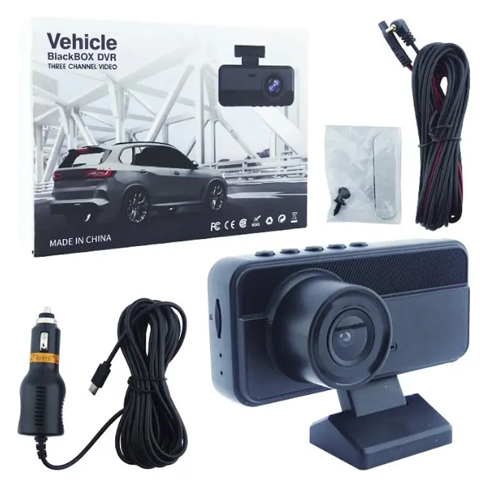 Camara Dvr Triple Wifi Pantalla 2.0 Con Camara De Retroceso 3