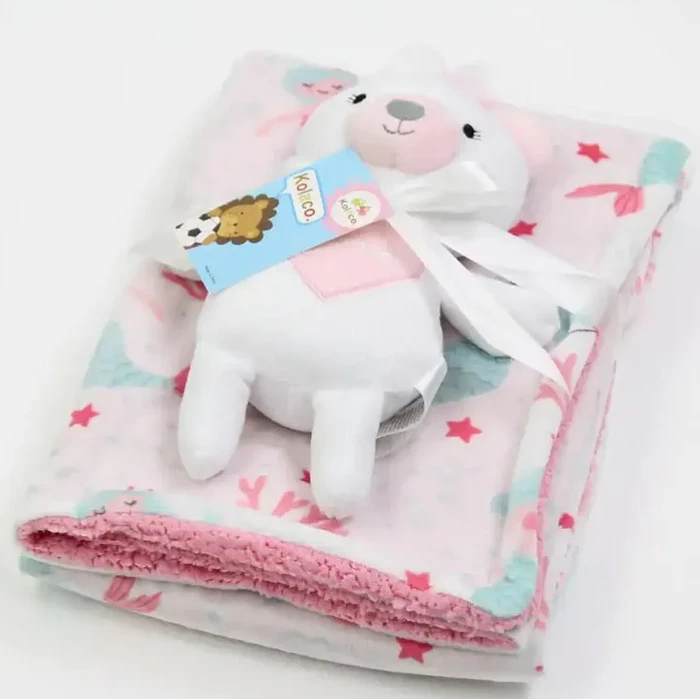 Manta Con Peluche De Apego Para Bebes Frazada Suave VARIOS MODELOS 16