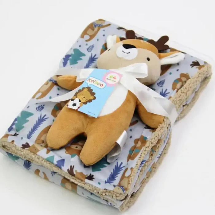 Manta Con Peluche De Apego Para Bebes Frazada Suave VARIOS MODELOS 19