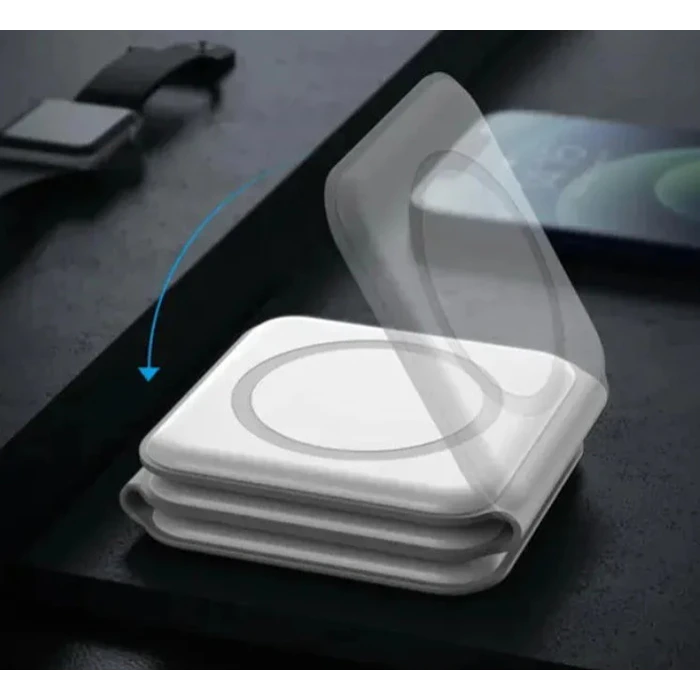 Cargador 3 En 1 Inalámbrico Plegable Magnético Para Apple 3