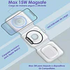 Cargador 3 En 1 Inalámbrico Plegable Magnético Para Apple 4