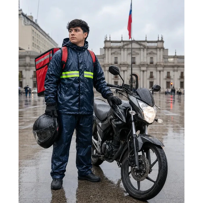 Traje De Lluvia Impermeable Reflectante Para Motociclistas 4