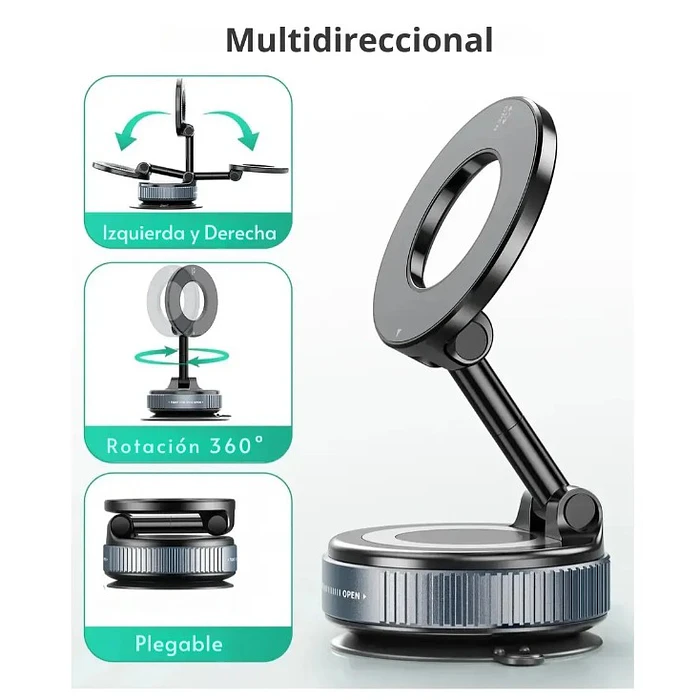 Soporte Magnético Giratorio Para Teléfono Celular  K007 Negro 10