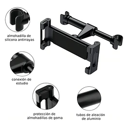 Soporte para Auto Reposacabezas Tablet Teléfono 4-12 Ajustable