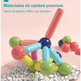 Juguete Didáctico  Varillas Magnéticos 25 Piezas Para Niños Y Niñas, Juego De Palos Y Bolas Magnéticos Para El Aprendizaje Educativo