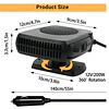 Calefactor Para Auto 12v - 200w Calefacción Portátil 2