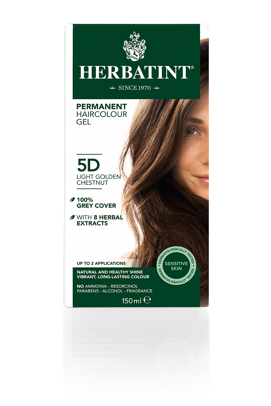 5D Tintura De Pelo Sin Amoniaco con Aloe Vera Herbatint