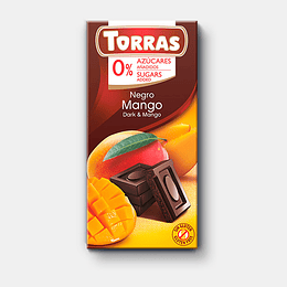 Chocolate Mango Torras, 52% Cacao, 75 g, Sin Azúcar añadida, Sin Gluten