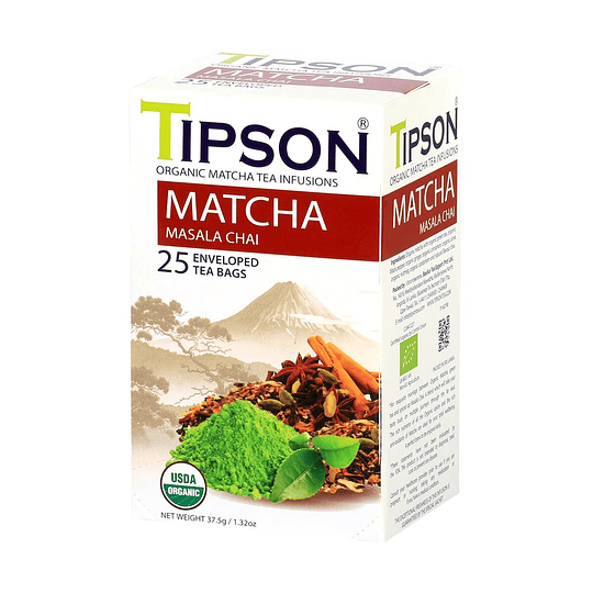 Tipson Matcha Masala Chai  25 Bolsitas