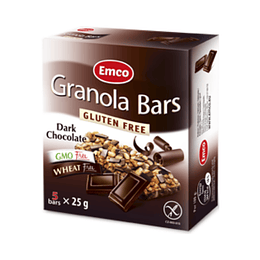 Barras de cereal Chocolate sin gluten 5uds. EMCO Granola Bars