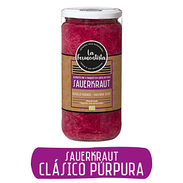Sauerkraut Clásico Púrpura, 670g, La Fermentista