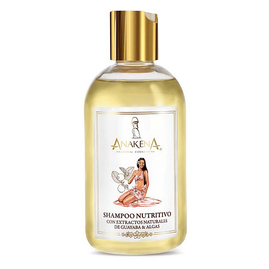 Shampoo Nutritivo con extractos naturales de guayaba y algas que nutren y reparan en cabello ANAKENA