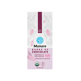 Chocolate sin azúcar orgánico 62% Manare