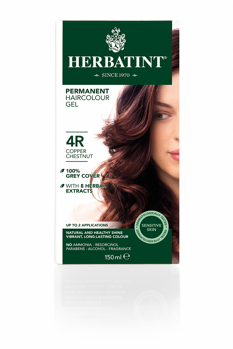 4R Castaño Cobrizo - Tintura De Pelo Sin Amoniaco con Aloe Vera Herbatint