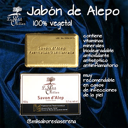 Jabon de Alepo,  100% vegetal, 150g, Le Petit Olivier