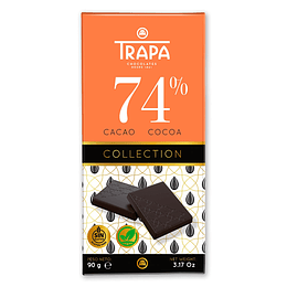 Chocolate Vegano 74% Cacao, 90g Trapa