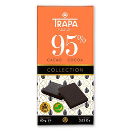Chocolate Vegano 95% Cacao, 80g Trapa