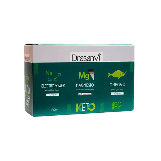 Pack Keto suplementos, Magnesio, Omega 3 y Electropower - Drasanvi